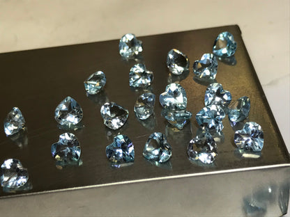 6mm sky blue topaz heart shape set, photo 4