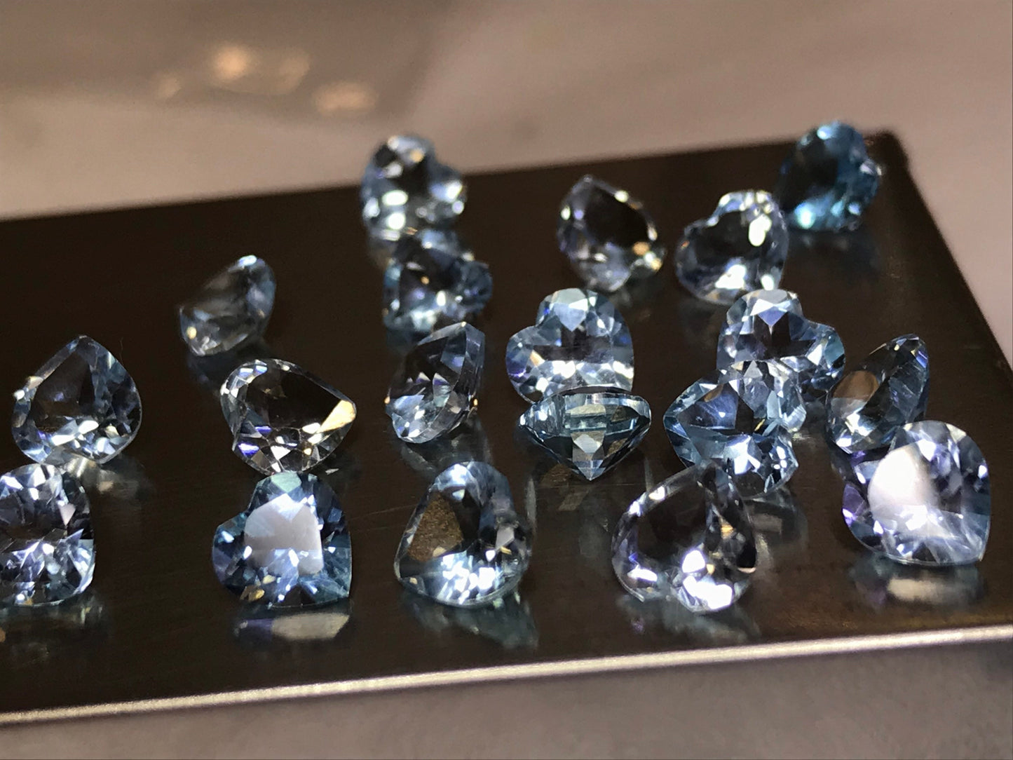 6mm Heartshape Sky topaz Excellent Cuting 4 stones pack