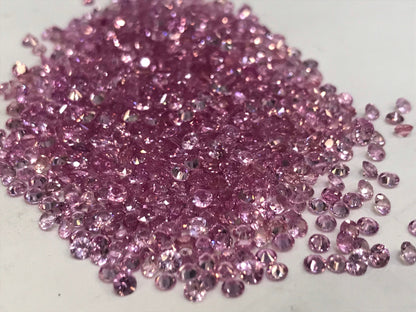 2.5mm pink sapphire round brilliant lot, photo 1