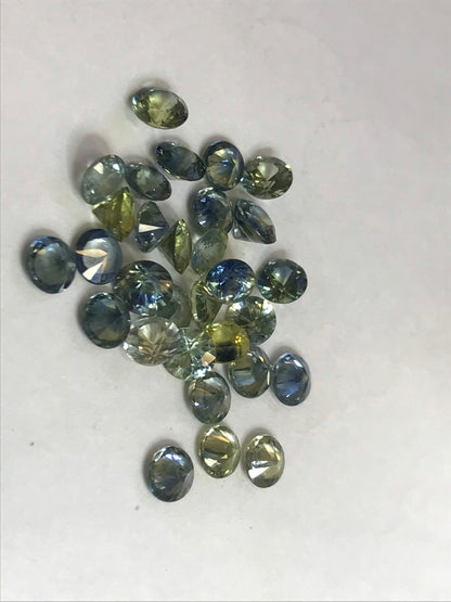 3mm teal sapphire round loose lot, photo 3