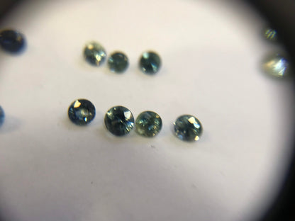 3.5mm teal blue sapphire round loose lot, photo 3