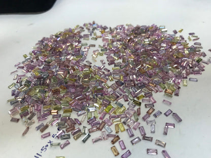 4x2mm unheated rainbow sapphire baguette, photo 1