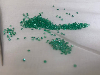 1.7-1.8mm emerald round loose lot, photo 2