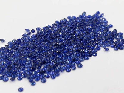 1.4mm blue sapphire round diamond cut, photo 2