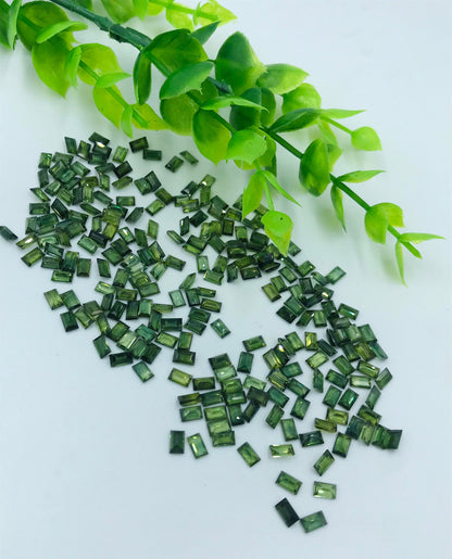 5x3mm green sapphire baguette cut lot, photo 2