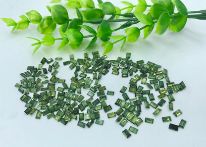 5x3mm green sapphire baguette cut lot, photo 4