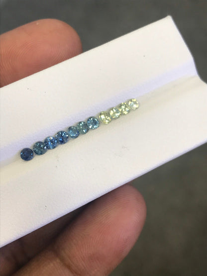 3mm teal sapphire round, 11pc, photo 1