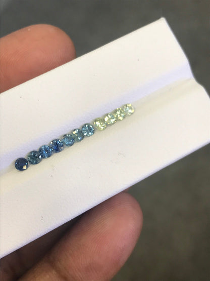 3mm teal sapphire round, 11pc, photo 3