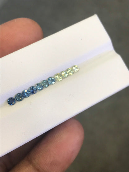 3mm teal sapphire round, 11pc, photo 2