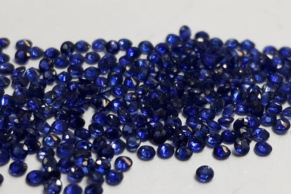 1.6mm blue sapphire round diamond cut, photo 3