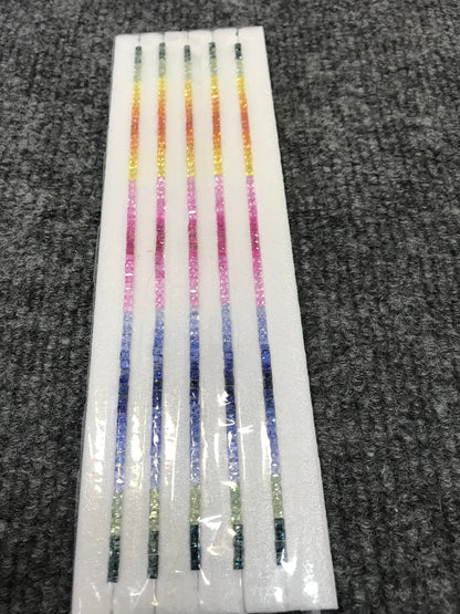 2.5mm rainbow ruby-sapphire bracelet line, photo 2