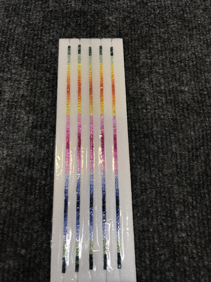 2.5mm rainbow ruby-sapphire bracelet line, photo 3