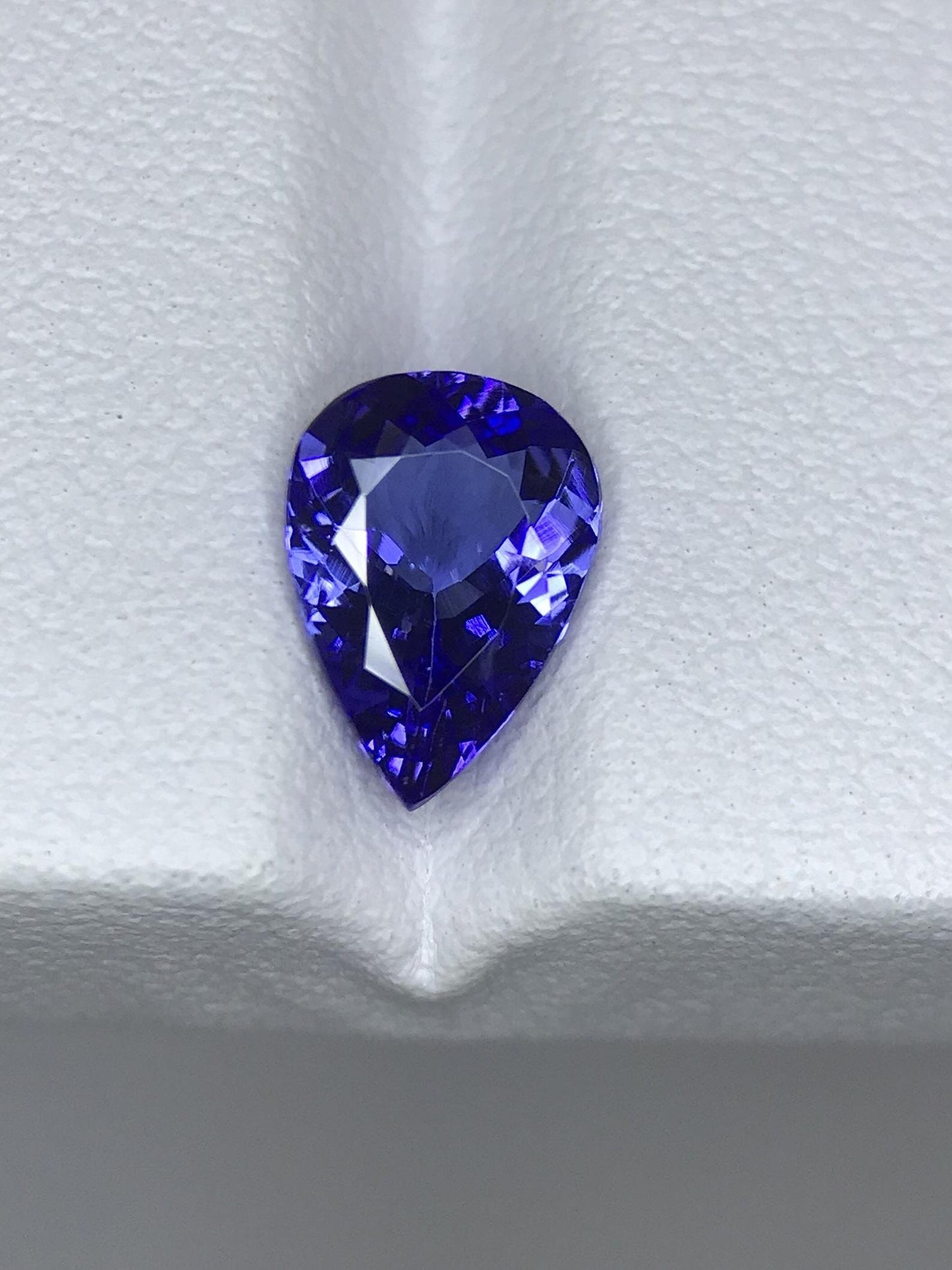 1.92 Carats Natural Flawless Top Blue Color Pear Cut Tanzanite Merelanimine December Birthstone Lt #26