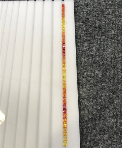 4x3mm orange-yellow sapphire gradient bracelet, photo 4