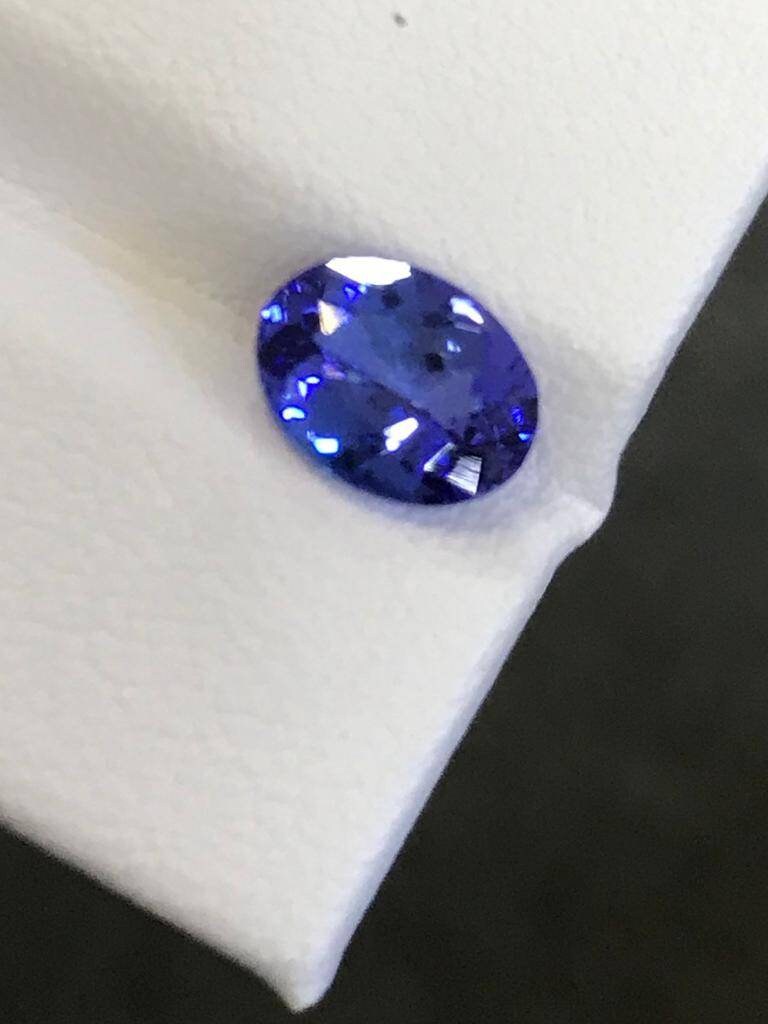 8.70x6.70mm 1.69 Carats Natural Flawless Blue Oval Cut Tanzanite Merelanimine December Birthstone For Ring LT#2