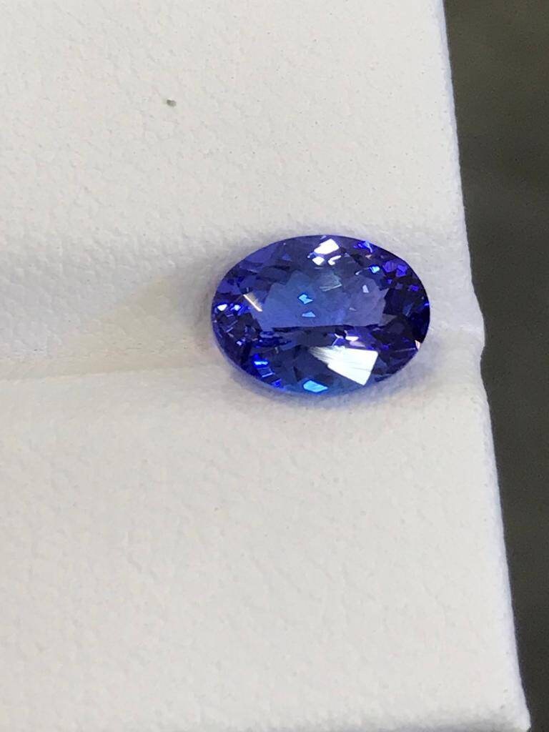 8.70x6.70mm 1.69 Carats Natural Flawless Blue Oval Cut Tanzanite Merelanimine December Birthstone For Ring LT#2