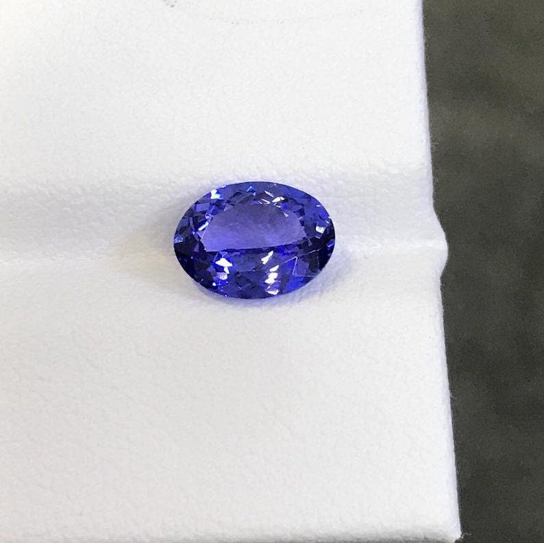 1.86Carats 9x6.70mm Natural Flawless Oval Cut Good Color Tanzanite December Birthstone Merelani mine Lt #7