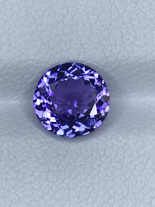 1.62 Carats Natural Flawless Light Blue Color Round Cut Tanzanite Merelanimine December Birthstone Lt #23