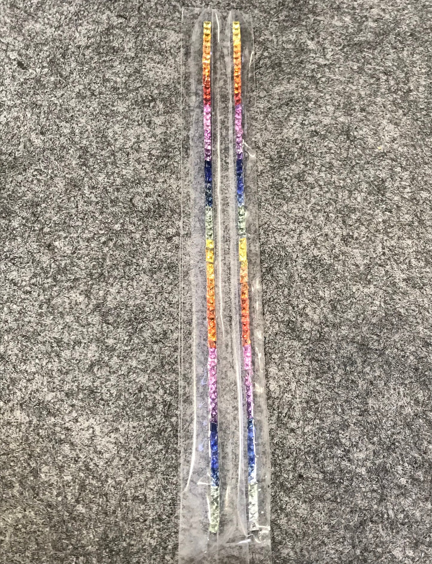 2.5mm Rainbow Rubies Sapphire with Purple  Princess Cut Loose Stones Tennis Bracelet Lines 7'inch