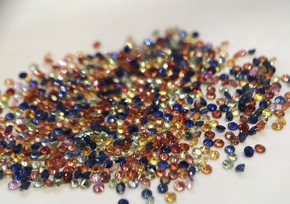 2.3mm fancy sapphire round cut lot, 40pc, photo 2
