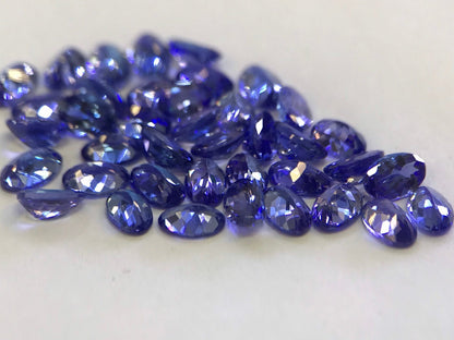 6x4mm natural tanzanite oval lot, photo 1