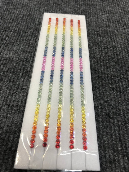 3.5mm rainbow sapphire round bracelet, 52pc, photo 4