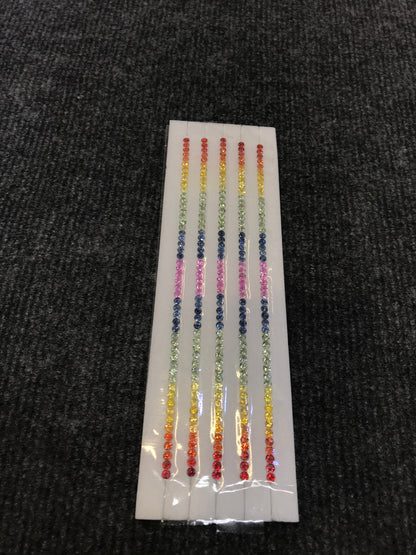 3.5mm rainbow sapphire round bracelet, 52pc, photo 3