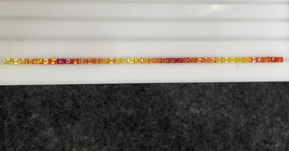 4x3mm orange-yellow sapphire gradient bracelet, photo 2