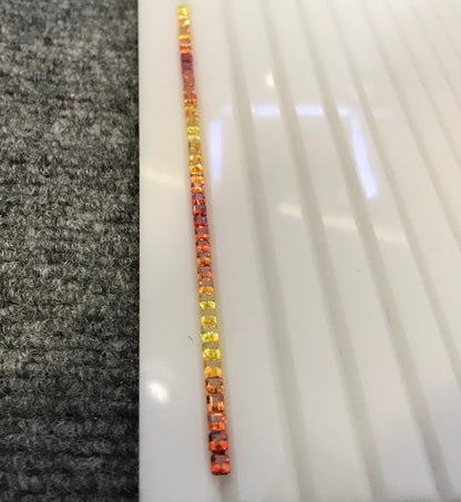 4x3mm orange-yellow sapphire gradient bracelet, photo 1