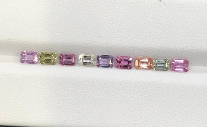 4x3mm unheated fancy sapphire emerald cut, photo 4