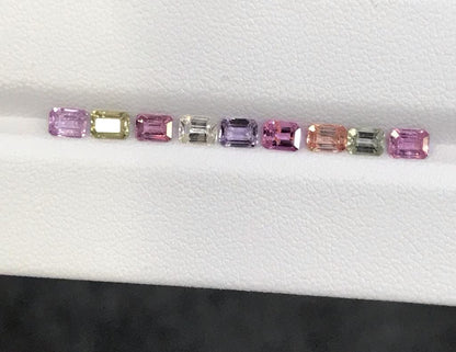4x3mm unheated fancy sapphire emerald cut, photo 3