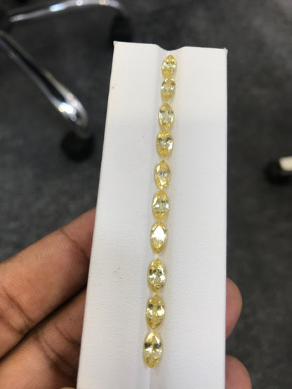 8x4mm golden yellow zircon marquise lot, photo 2