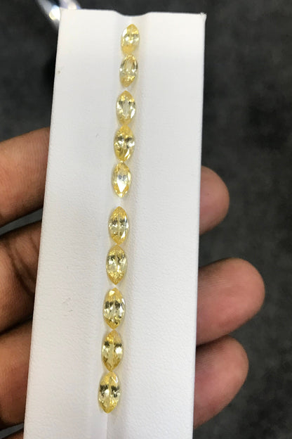 8x4mm golden yellow zircon marquise lot, photo 1