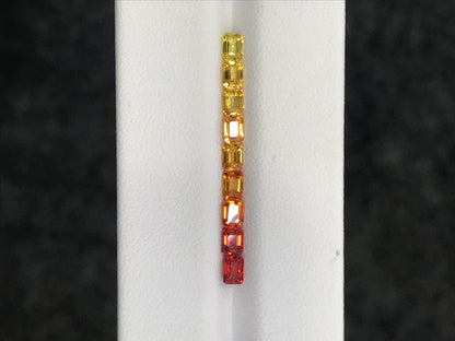 4x3mm orange-yellow sapphire emerald cut, photo 3