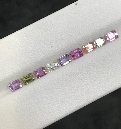 4x3mm unheated fancy sapphire emerald cut, photo 1
