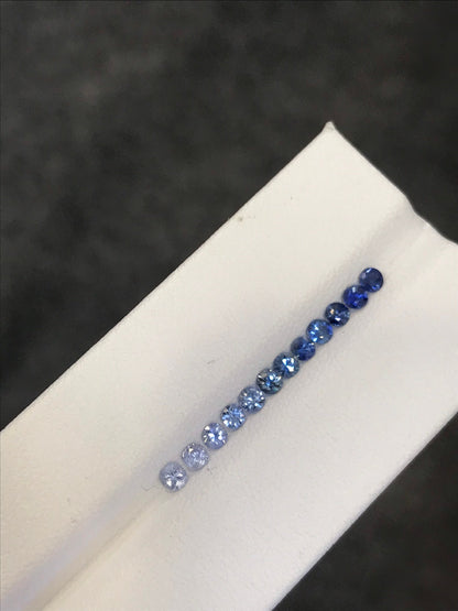 2.7mm blue sapphire round ring, gradient, photo 3