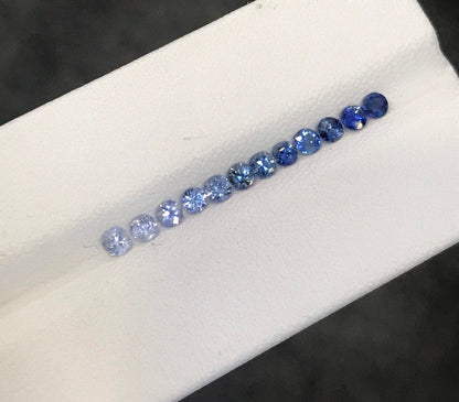 2.7mm blue sapphire round ring, gradient, photo 1