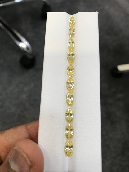 8x4mm golden yellow zircon marquise lot, photo 3