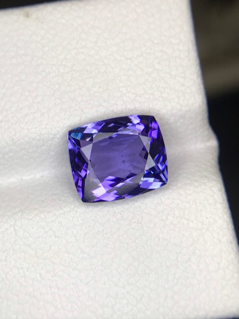 Natural Tanzanite 2.80carats Long Cushion Cut Violet Blue Excellent Cut Good Color December Birthstone Lt# 6