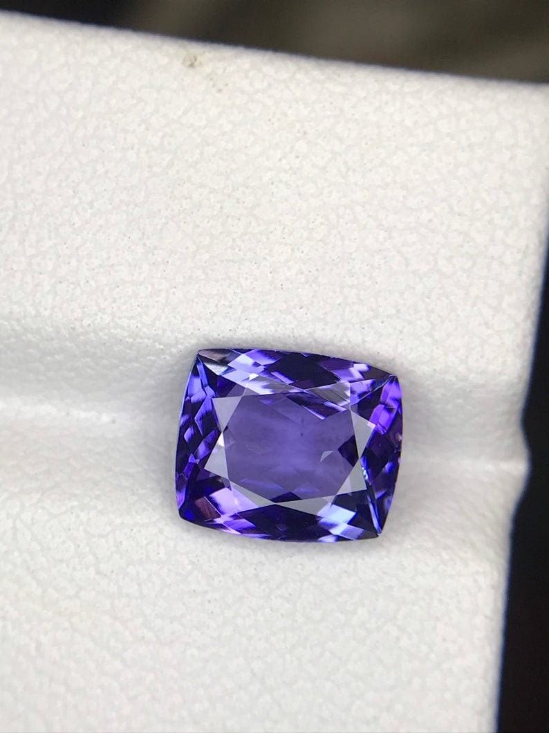 Natural Tanzanite 2.80carats Long Cushion Cut Violet Blue Excellent Cut Good Color December Birthstone Lt# 6