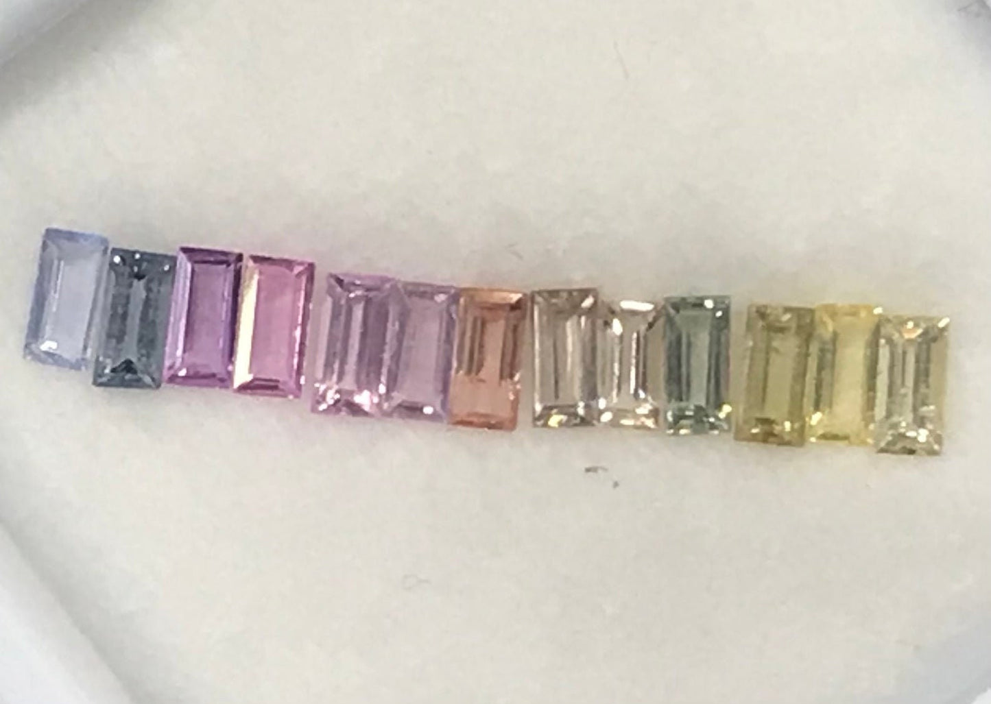 4x2mm Natural Unheated Fancy sapphires Good Quality Shape Baguettes loose stones Ring set 13 stone