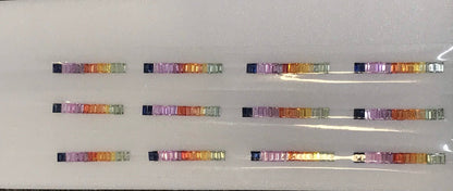 4x2mm rainbow sapphire baguette loose set, photo 1