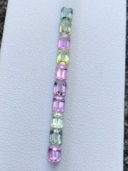 4x3mm unheated fancy sapphire emerald cut, photo 2