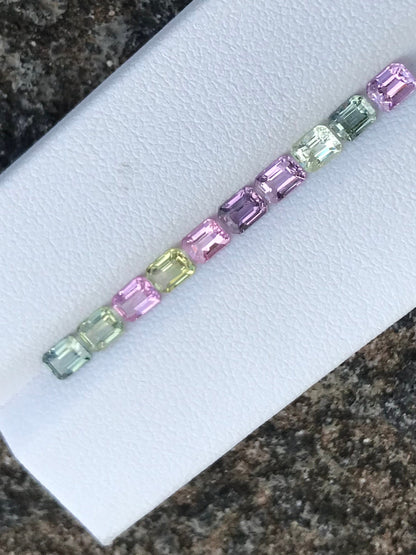 4x3mm unheated fancy sapphire emerald cut, photo 1