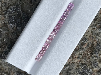 4x3mm unheated pink sapphire emerald cut, photo 2