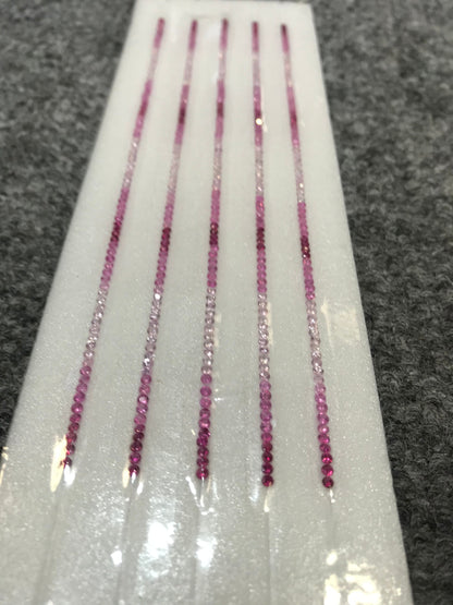 2mm pink sapphire round bracelet, photo 2