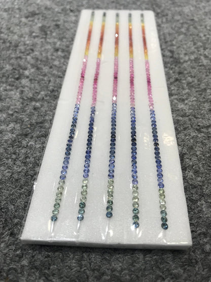 2.5mm rainbow ruby sapphire bracelet line, photo 1