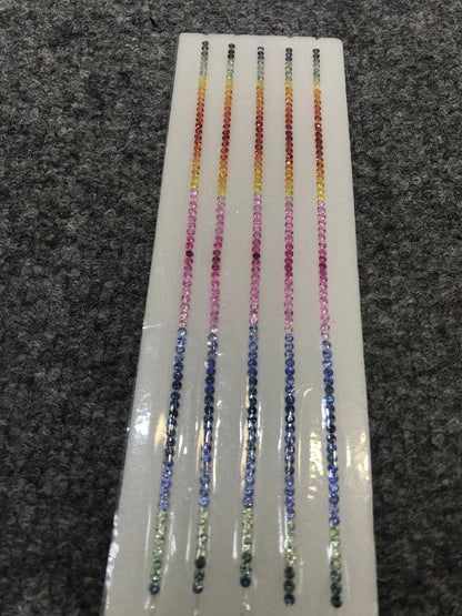 2.5mm rainbow ruby sapphire bracelet line, photo 2