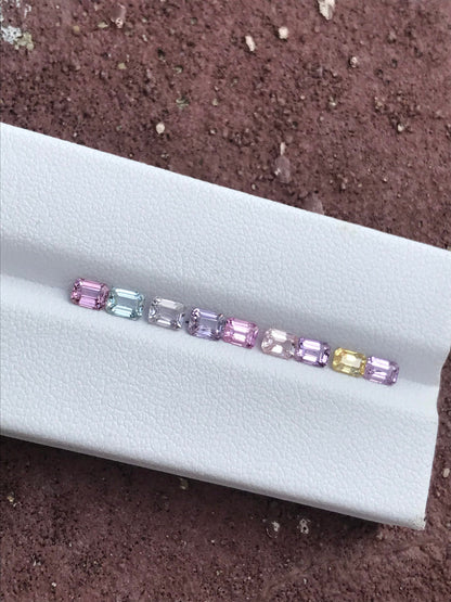 4x3mm unheated sapphire emerald cut ring, photo 4