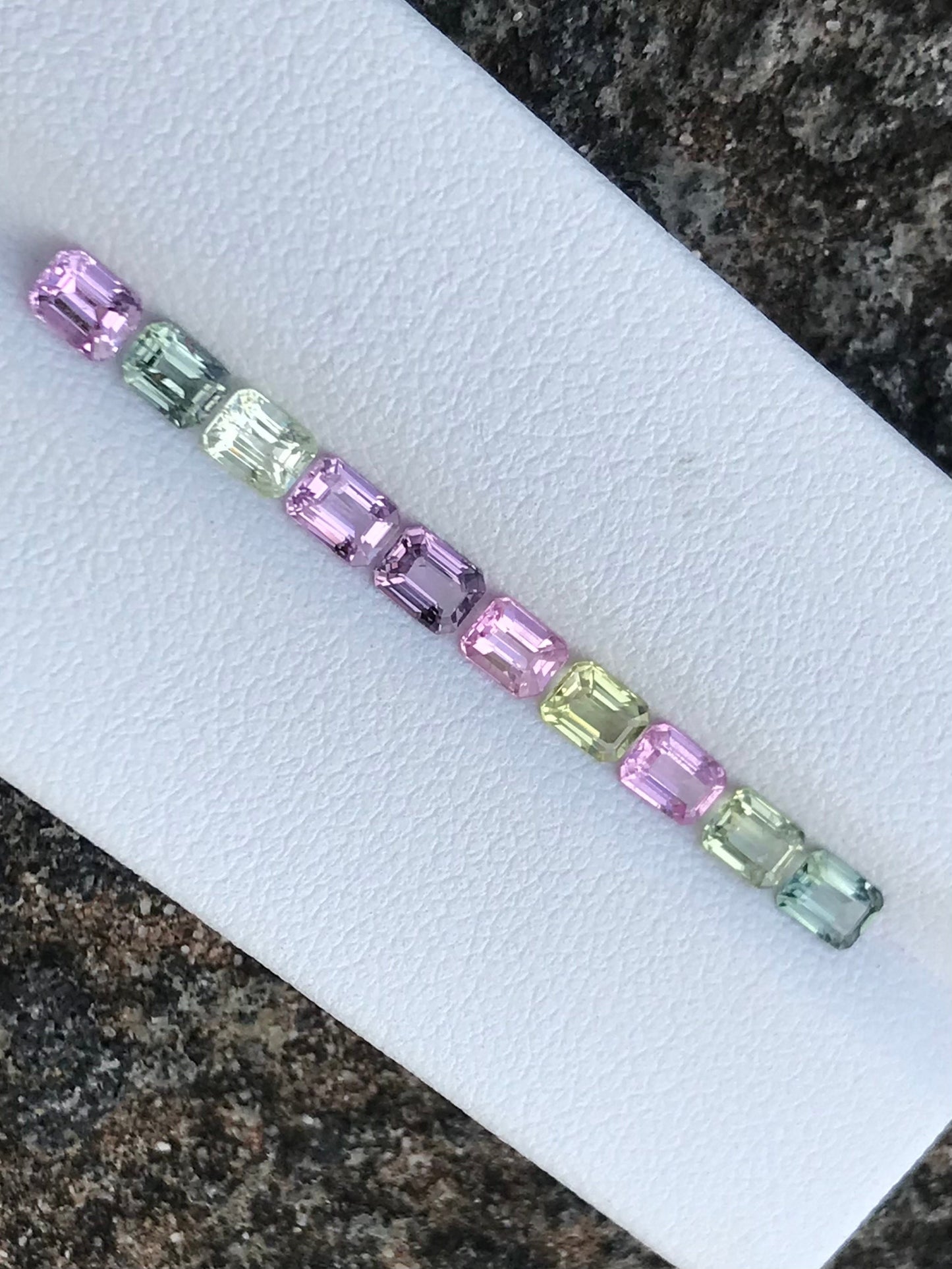 4x3mm Natural Unheated Fancy Sapphires Good Quality Shape EMERALD CUT Loose Stones Ring Set 10 Stones